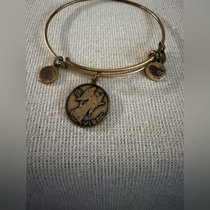 Alex and Ani  Virgo Zodiac Charm Bangle Bracelet - Gold Tone